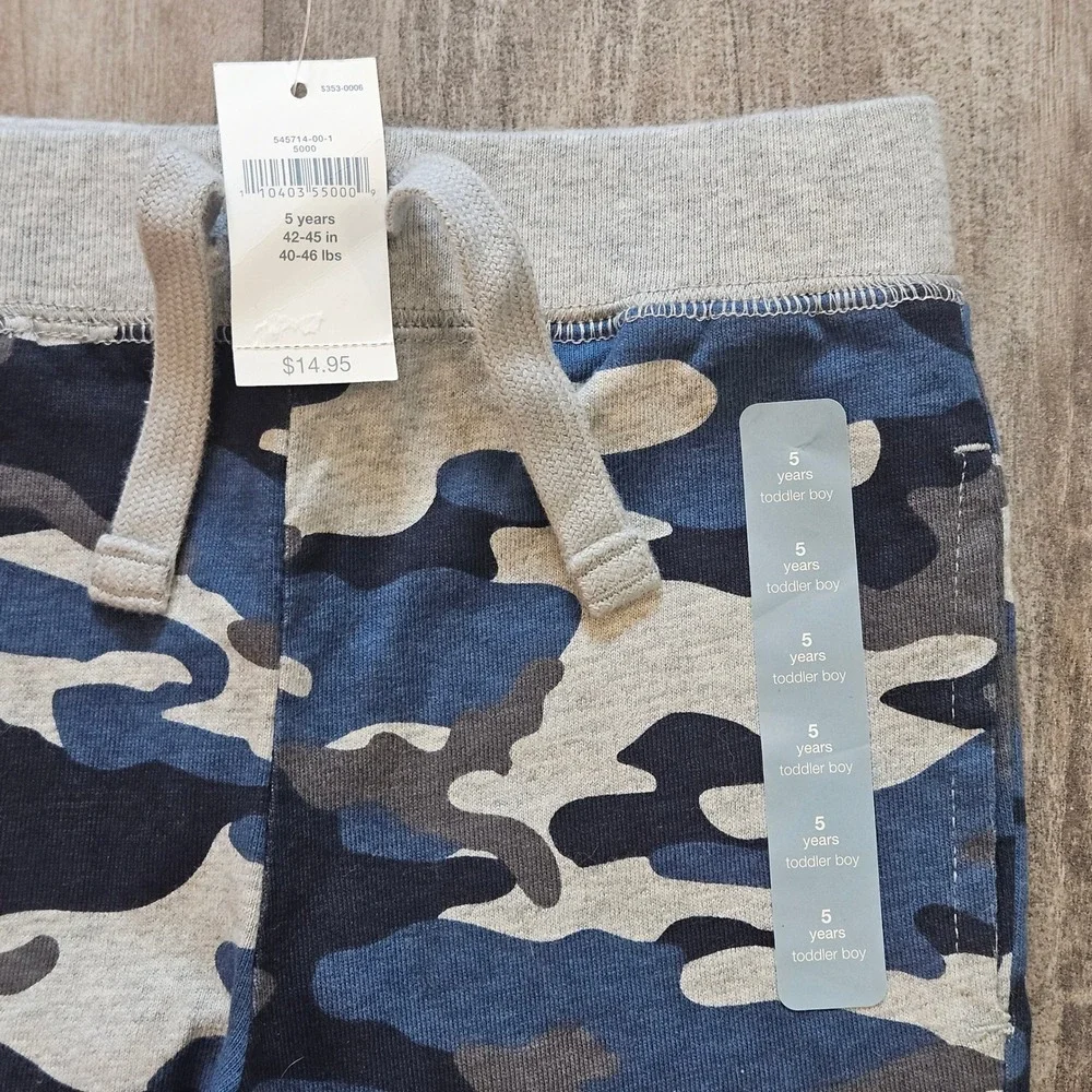 Gap Dinosaur Shirt and Pants Set Kids 5 Red Orange Blue NEW Camo Sequin T-Rex